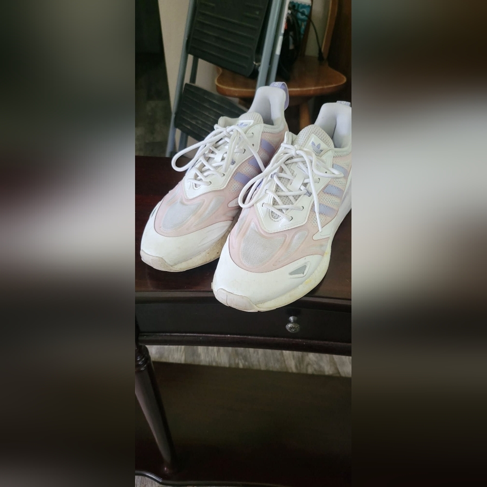 Adidas White and Pink ZX 2R 2.0 Athletic Shoes *NOT IN SALE*
